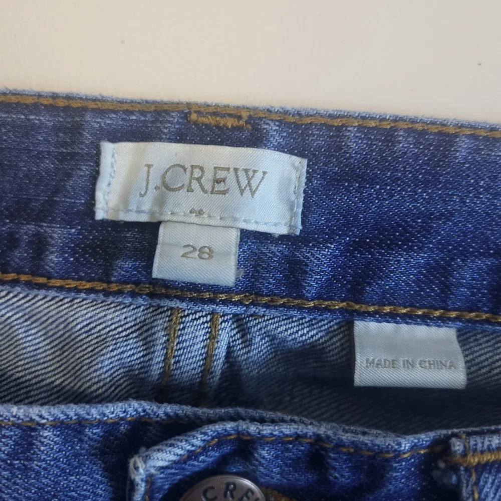 J.Crew Women Cuff  Ditressed Jean Pants, Size‎ 28